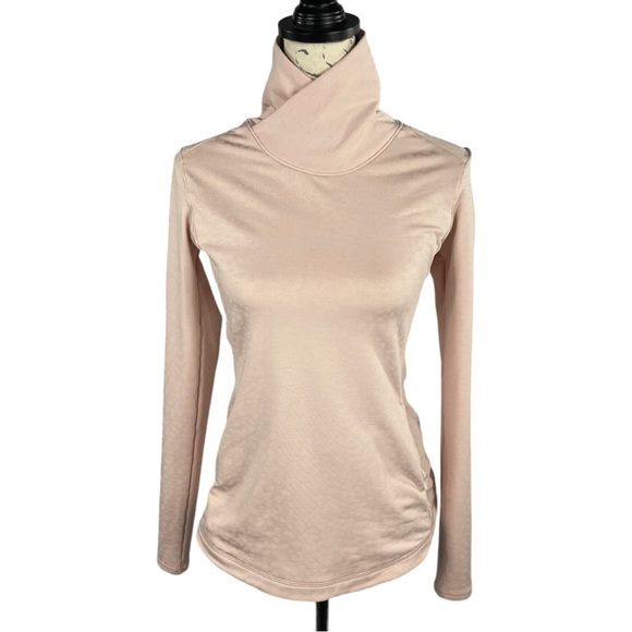 CALIA Womens Long Sleeve Athletic Running Shirt Animal Print Pale Pink - Picture 1 of 13